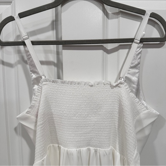 Chic White Spaghetti Strap Party Dress Size XL For Casual Halloween or Cosplay - Picture 9 of 12